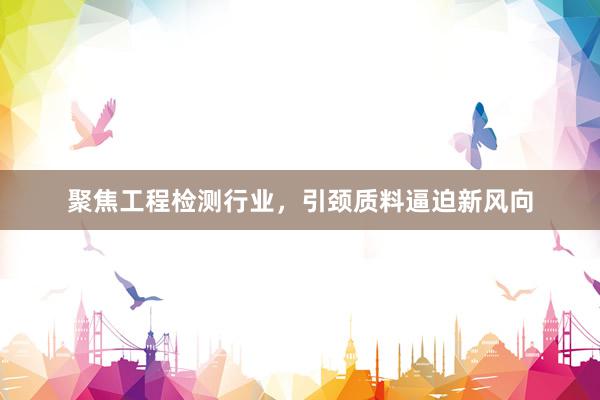 聚焦工程检测行业，引颈质料逼迫新风向